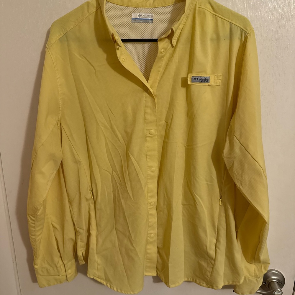 Columbia Light Yellow Outdoor Shirt